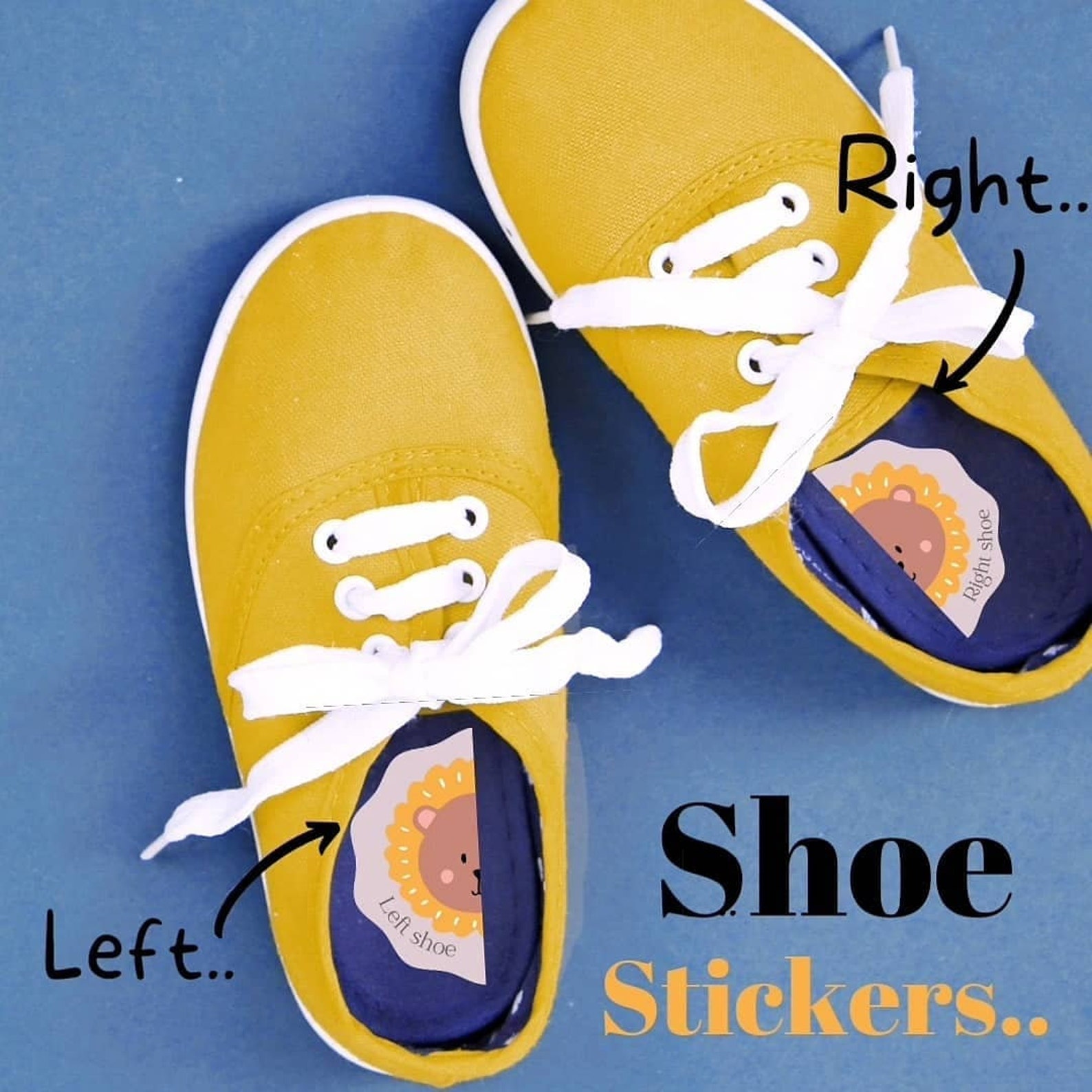 Kids shoe stickers left and right shoe stickers correct feet Etsy