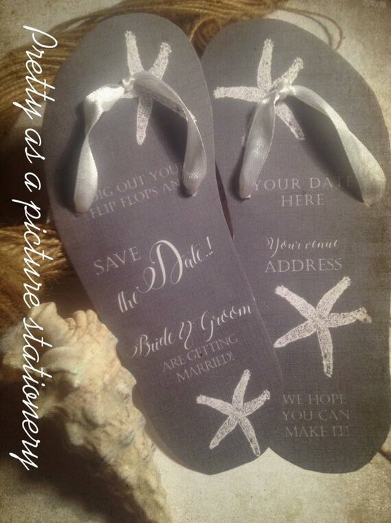 Items Similar To Save The Date Destination Wedding Flip Flop