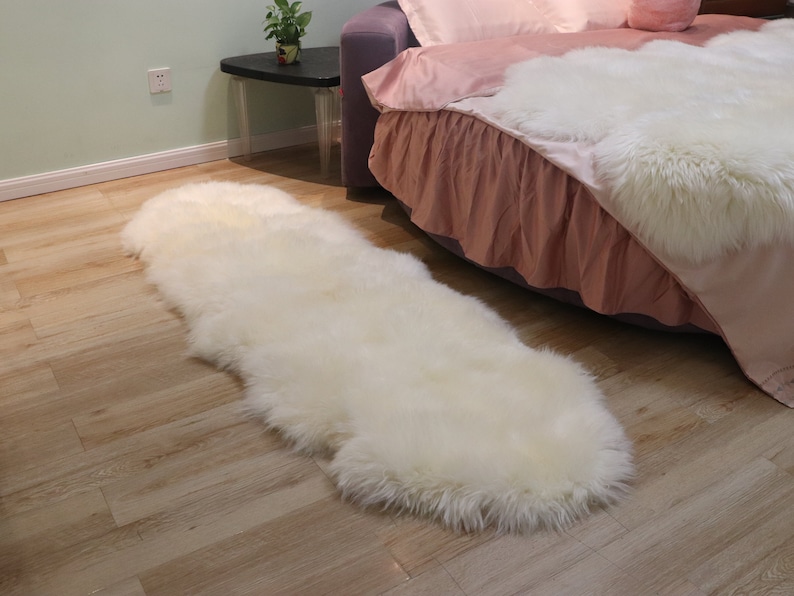 Authentic Woolous Sheepskin Rug in Luxurious Ivory for Premium Home Decor