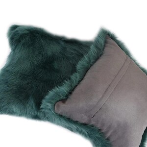 Faux Sheepskin Fur Throw Pillow Case Pack of 2 Fur Cushion Cover for Sofa, Chair, Bed, 18 X ...