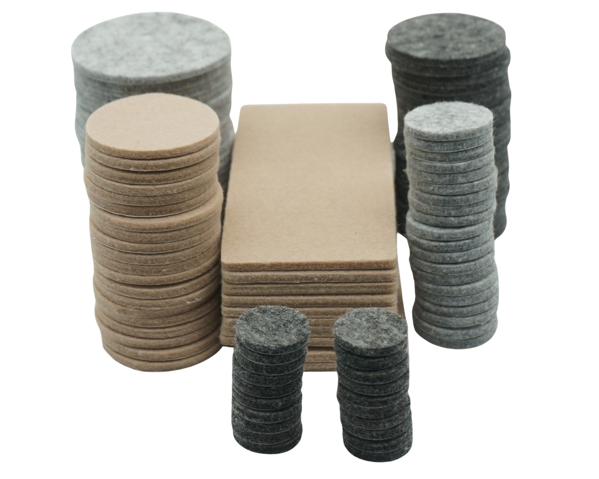 7 Size Felt Circles, 3mm Thick Felt Circles, 0.5, 0.75, 1, 1.25, 1.5, 1.75,  2 Die Cut Felt Circles, 