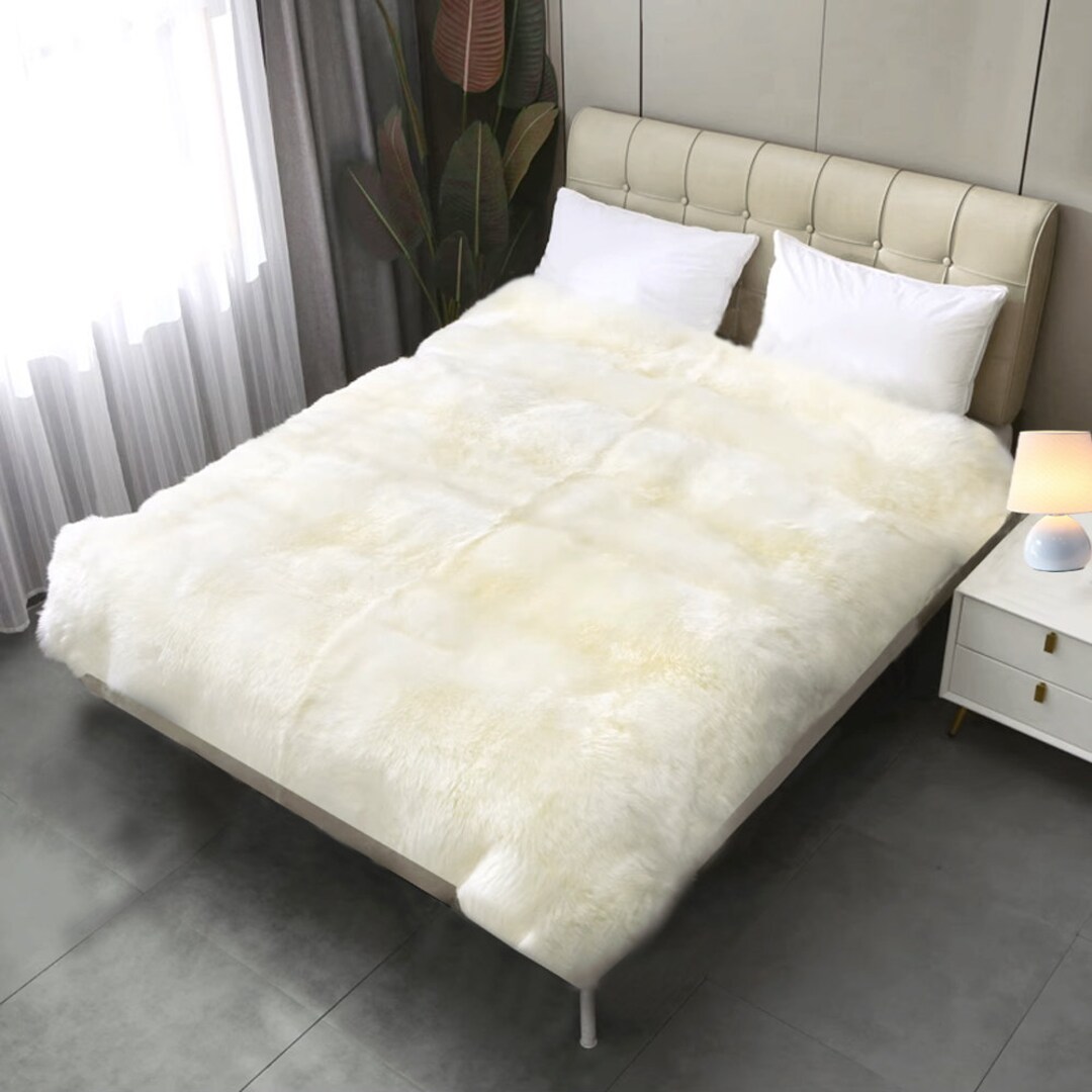 Woolous Genuine Sheepskin Mattress Cover New Zealand Premium White