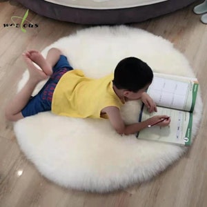 Elevate Your Home Office Experience with Woolous Natural Sheepskin Rug in Ivory