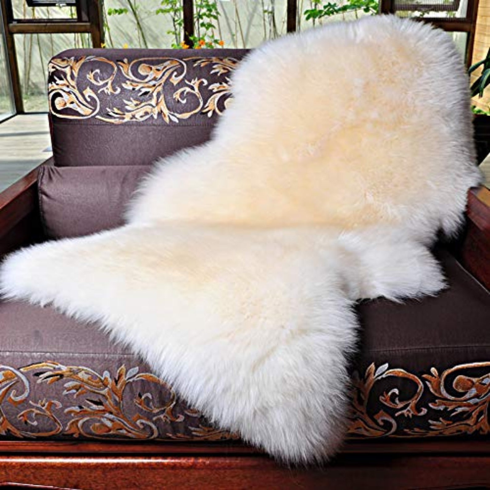 Genuine New Zealand Sheepskin Area Rug One Pelt Ivory Area Etsy
