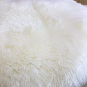 Woolous Ivory Sheepskin Rug in Various Sizes: 2x3 ft, 2x6 ft, 4x6 ft, 6x6 ft & 3x3 ft