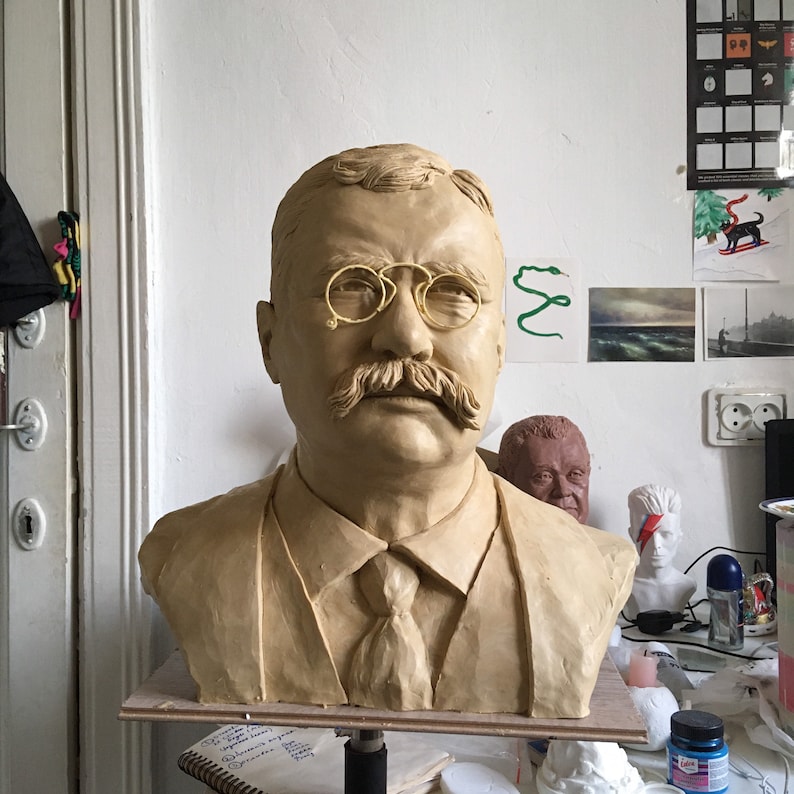 Custom personalized bust Sculpture by photo Personalized Etsy