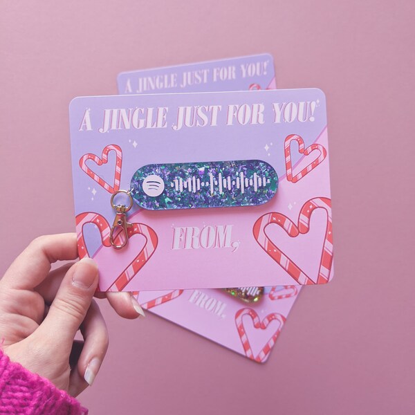 Spotify Keychain Código CHRISTMAS Bolsillo Hug Tarjeta Happy Holidays Xmas Card Playlist Album Code Jingle Bells Santa Cute Gifts Unique Australia