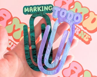 Personalised Pearlescent Jumbo Paper Clips | 3D Lettering | Teacher Gift Ideas
