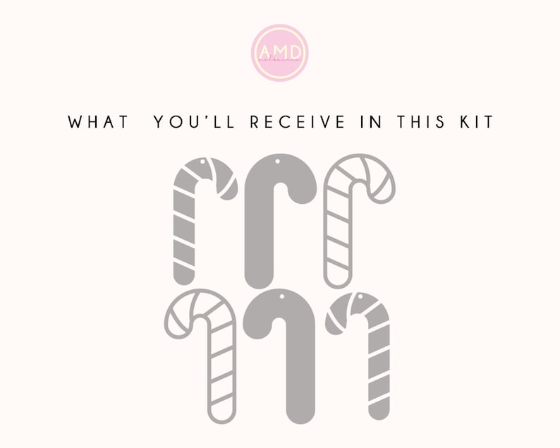 Candy Cane Earrings SVG Laser Cut File (digital Download) - Etsy