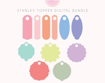 Stanley Tumbler SVG Bundle: Laser Cut Toppers, 30/40 oz (Digital Download)