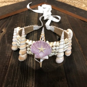 Mermaid Crown // Seashell Tiara // Boho Beach Wedding // Bridal Decor // Mermaid Costume Accessory