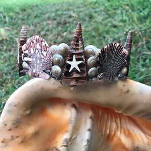 Mermaid Crown // Seashell Tiara // Boho Beach Wedding // Bridal Decor // Mermaid Costume Accessory