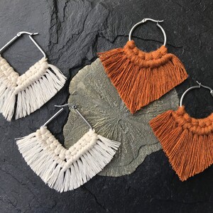 Macrame Earrings // Stainless Steel // Maui Made