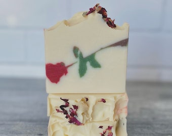 Fairytale Rose | Vegan Coconut Milk Soap with Shea Butter | Unique Artisan Soap Bar | Gift for Her Mothers Day Gift Ideas