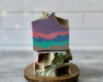 Summer Boardwalk | Vegan Coconut Milk Soap with Shea Butter | Unique Artisan Soap Bar | BBW Type Carnival Beach