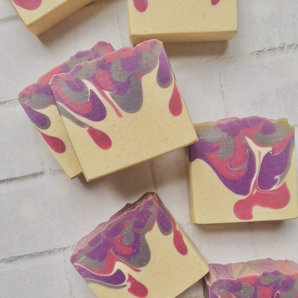 Very Berry | Soap Bar | With Coconut Milk + Shea Butter + Cocoa Butter | Vegan Cold Process