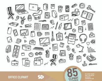 Office clipart stamp. Work stationery clip art. Office supplies illustration. Planner, desktop items, laptop, washi Tape, notebook. PNG JPG