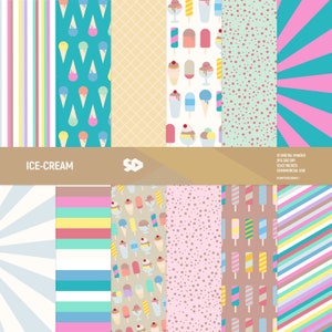 Sommer Scrapbooking Papier, bedruckbare Papiere, digitales Papier Set, bedruckbare Papiere, Musterdruck, Hintergründe Pastell, Scrapbook, kommerzielle Nutzung.