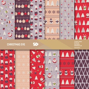 Weihnachts digitales Papier. Weihnachten Scrapbooking Seiten, Tannenbaum Hintergrund, Black Freitag, 30