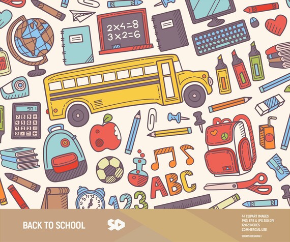 Back To School Clipart Teacher Clip Art Classroom Clipart Etsy