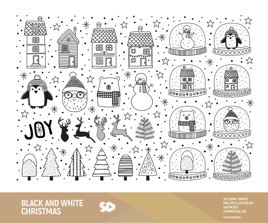 black-and-white-christmas-clipart-santa-clip-art-christmas-tree-snow-globe-winter-house-draw-doodle-vector-illustration-commercial-use-etsy for Free Printable Christmas Clipart Black And White Black and White Christmas Clipart, Santa Clip Art, Christmas Tree, Snow Globe Winter House Draw, Doodle, Vector Illustration. Commercial Use - Etsy for Free Printable Christmas Clipart Black And White