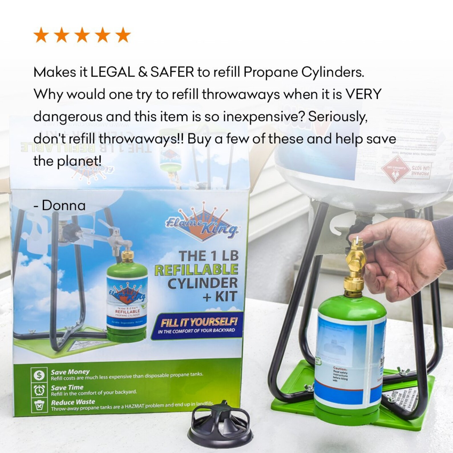 1 lb REFILLABLE PROPANE TANK 16.4 oz. Green Etsy