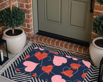 Valentine Heart Fußmatte - Bunte Valentinstag Outdoor Fußmatte