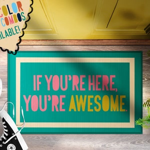 Funny Porch Doormat: Colorful Welcome Mat, New Home Gift