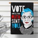 Justice RBG Vote Flag, Tell Them Ruth Sent You, Election 2020 Wall Hanging, American Outdoor House Flag, Democrat Biden Liberal Protest Sign