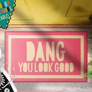 Dang! Funny Doormat, Outdoor Front Porch Door Mat, Entryway Welcome Mat, Happy Colorful Home Decor, Funny Quote Housewarming Gift, New Home