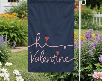 Hallo Valentine Garten Flagge | Moderne Valentinstag Porch Decor