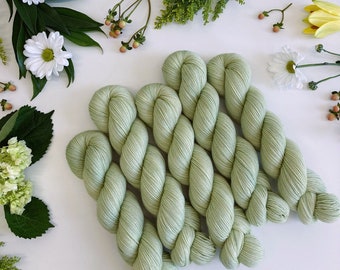 Hand Dyed Yarn • Color No. 13 Pistachio • Natural Merino/Nylon Blend Yarn  For Knitting or Crochet