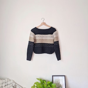 Sweater Knitting Pattern - Cropped Colorwork Sweater Knitting • The Clifton Sweater