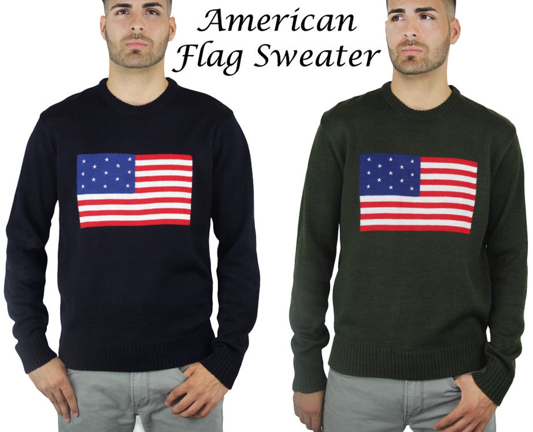 American Flag Sweater Etsy