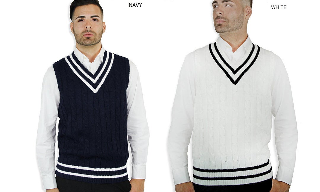 Men's Cable Cricket Sweater Vest - Etsy