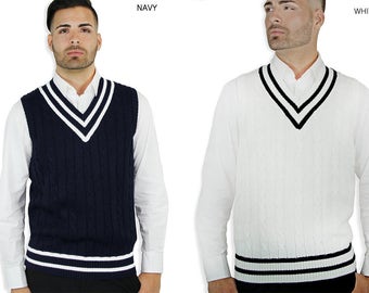 Men's Cable Cricket Sweater Vest