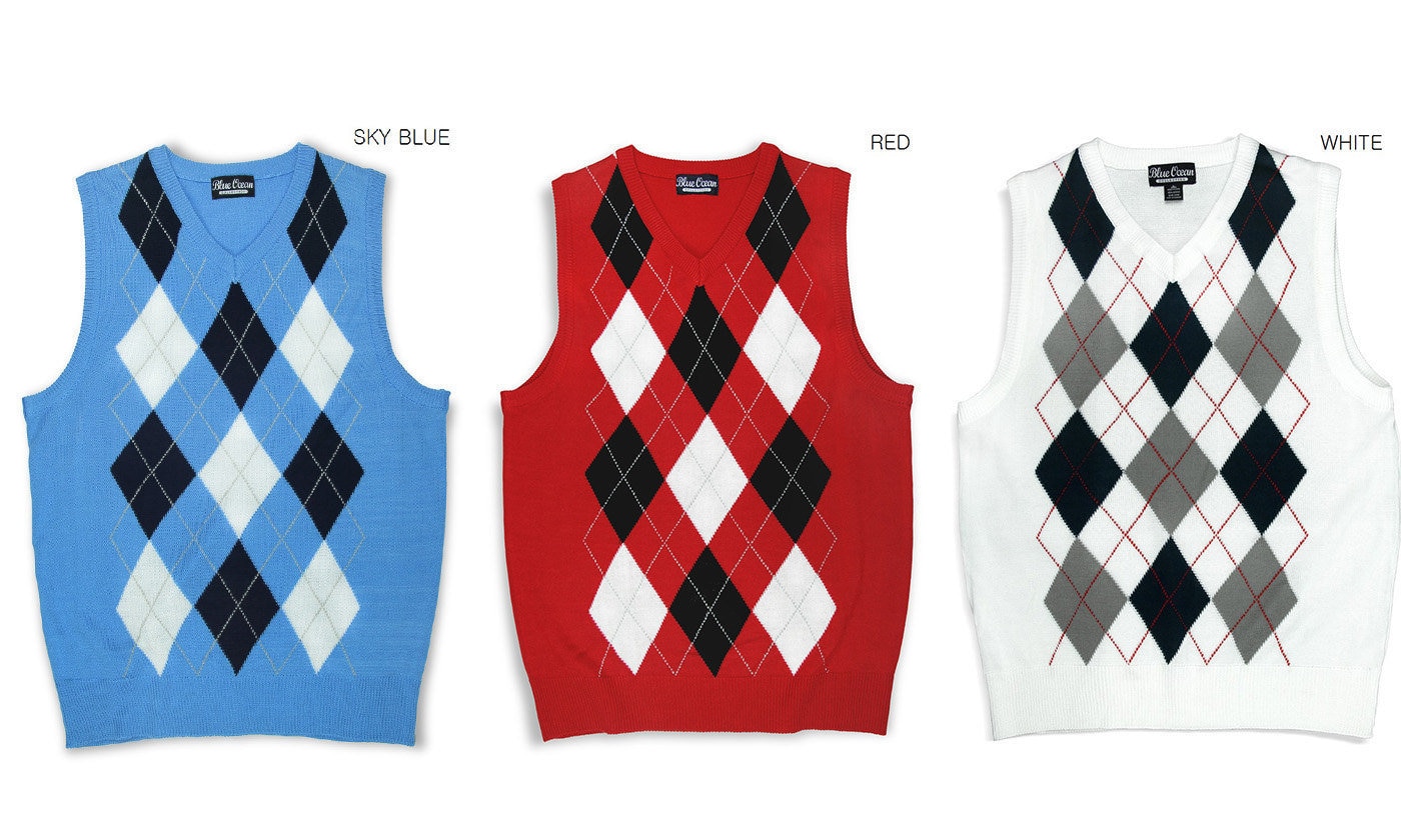 Boys Argyle Sweater Vests - Etsy
