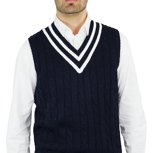 Men's Cable Cricket Sweater Vest - Etsy