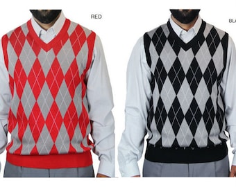 Jacuard Argyle Sweater Vest - Etsy