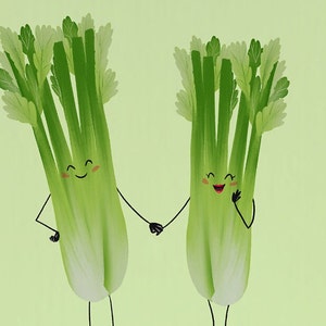 Anniversary Card Celery Cute Funny Pun Love Husband Wife Boyfriend Girlfriend A6 image 5