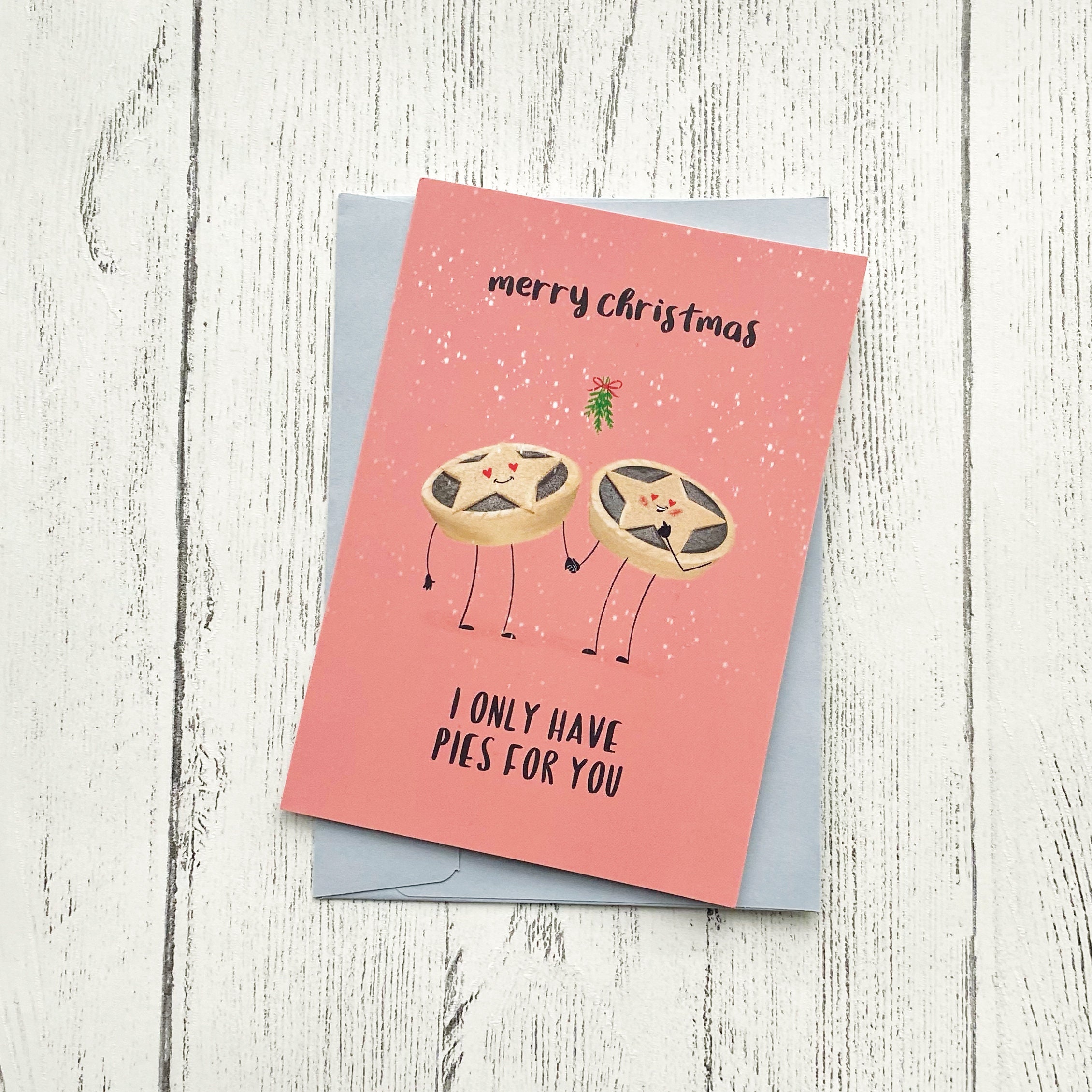 Mince Pies Christmas Card Love Cute Funny Pun Love A6 Size Etsy