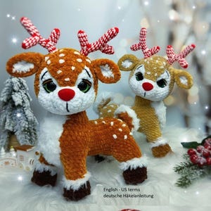 Christmas Reindeer Amigurumi Pattern - Soft Toy - Winter Christmas - Plushie Pattern - Amigurumi pattern