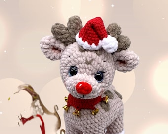 Crochet PATTERN - Reindeer Amigurumi Pattern - Soft Toy - Winter Christmas - Plushie Pattern - Christmas Reindeer Crochet Pattern