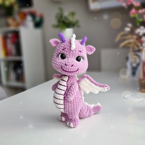 Dragon Crochet Pattern Amigurumi Dragon Pattern Easy Etsy