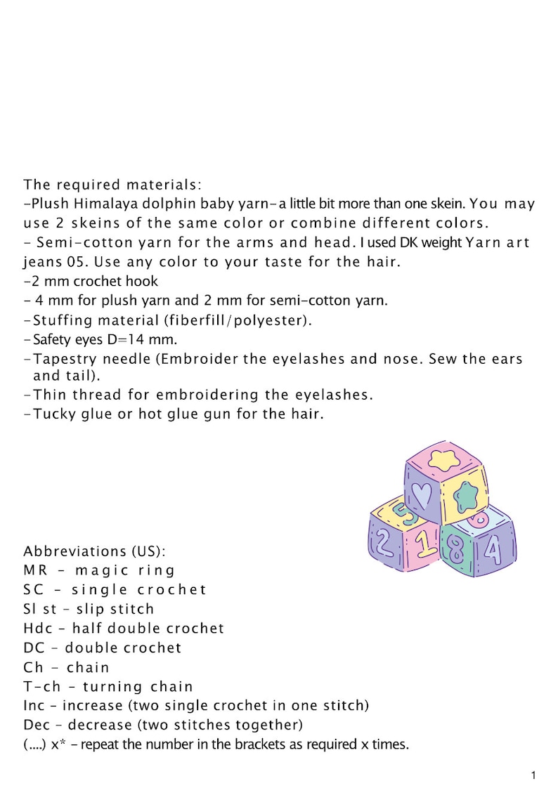 Baby doll 5-in-1 pattern.