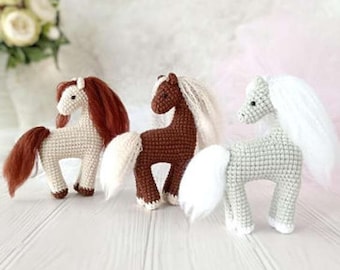 Little Pony Amigurumi Pattern - Crochet Pony Pattern - Amigurumi Pony Pattern - Horse Crochet - Easy Crochet Pattern - Cute Horse Amigurumi