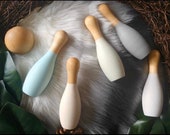 Kids Bowling Set, Wood Toys, Montessori Toys, Wooden Bowling Pins, Preschool Toys, Daycare Toys, Baby Shower Gift, Colourful Wood