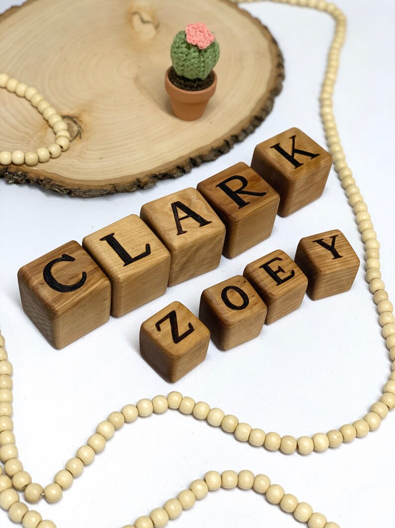 Custom Baby Blocks Wood Blocks Baby Name Blocks Alphabet Etsy Canada