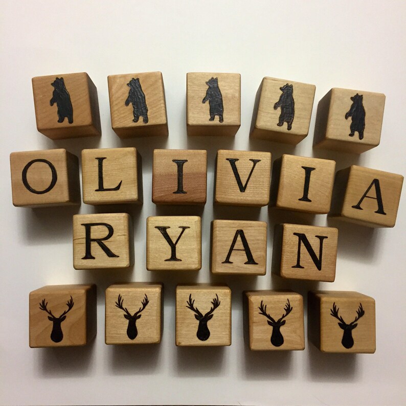 Custom Baby Blocks Wood Blocks Baby Name Blocks Alphabet Etsy Canada