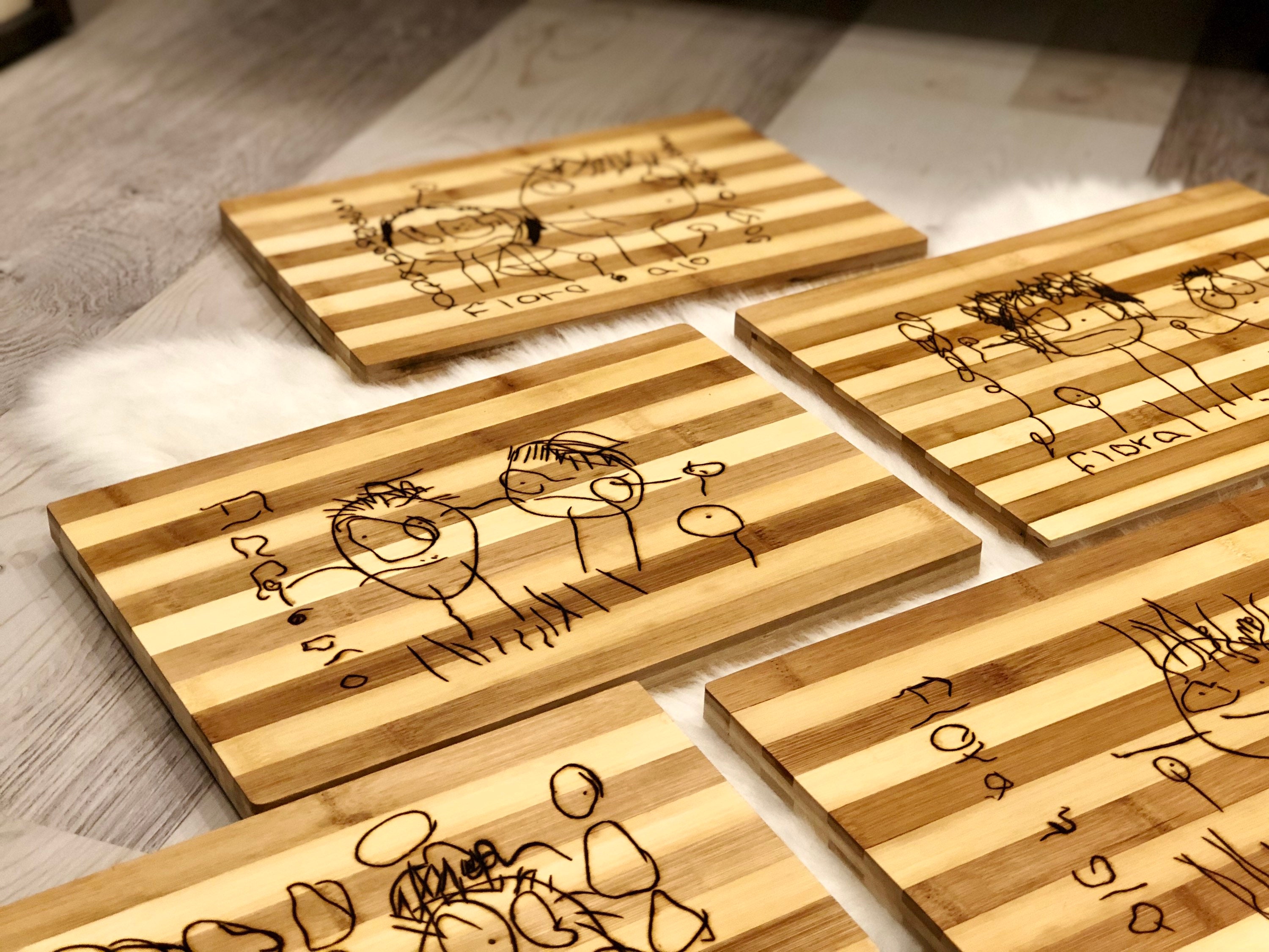 Custom Cutting Board Childs Artwork Cutting Board Gifts Etsy